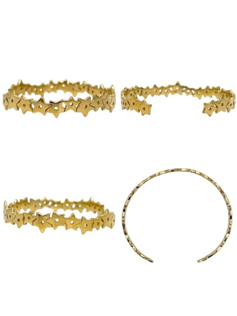 Dior Bangle Gold Golden Bracelet Metal Star